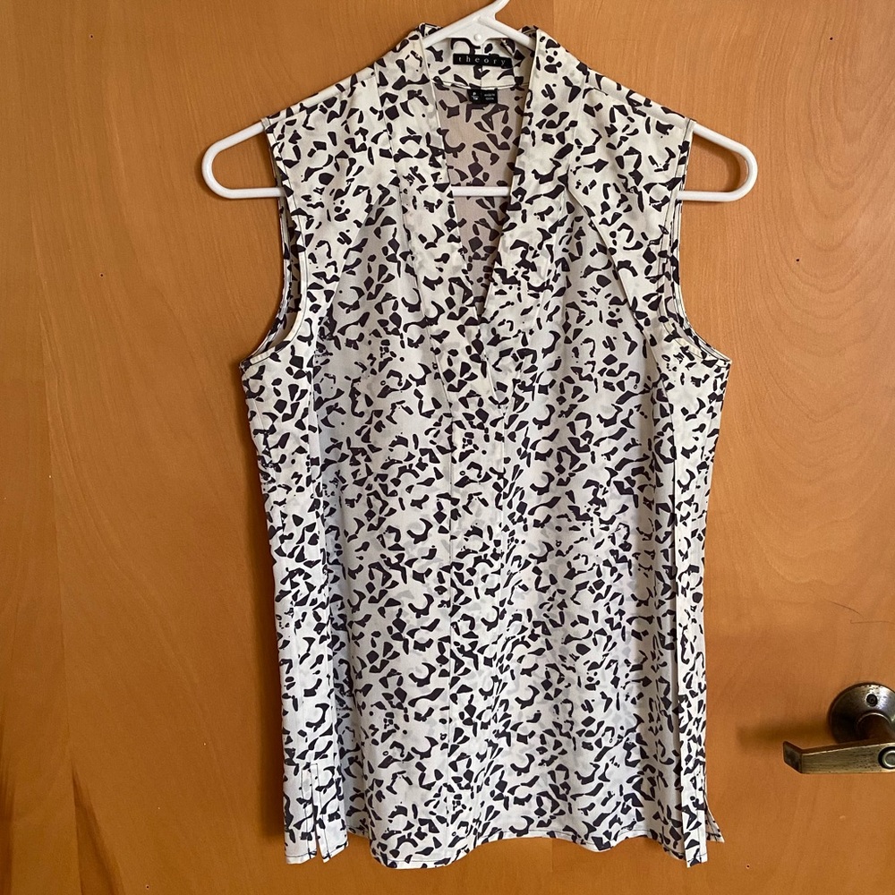 Theory Silk Sleeveless Blouse